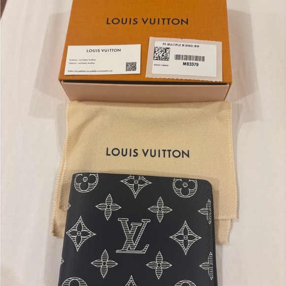 Louis Vuitton Multiple Wallet Shadow Monogram - Ink Blue & White